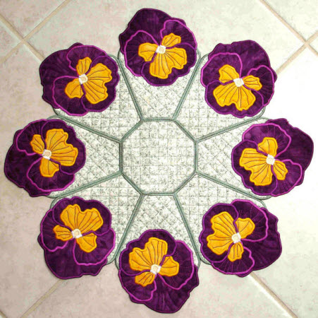 pansy doily purple