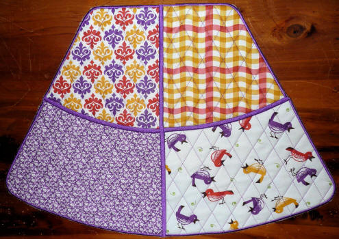 wedge placemat quilt in the hoop