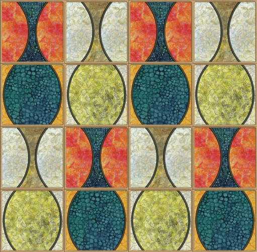 curvaceous quilt in the hoop squares