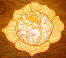 rose mug rug