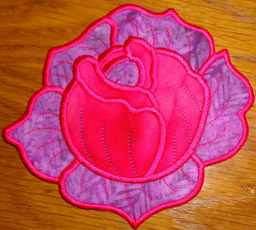 rose mug rug