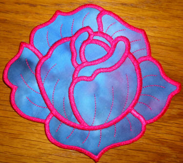 rose mug rug back