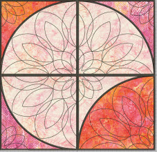 quarter chameleon quilt square