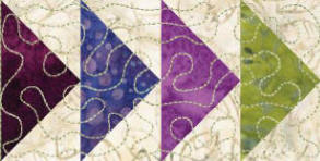 flying geese stipple quilting