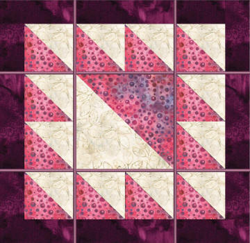 points quilt layout example