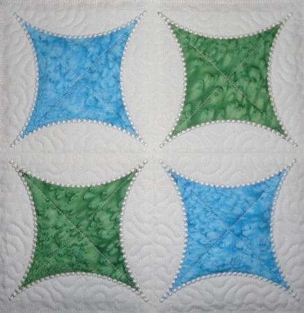 cathedral orange peel quilt square