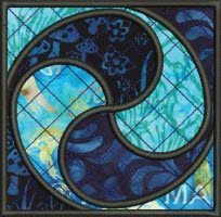 yin yang swirl square