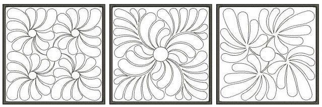 decorative quilting leaves and flowers