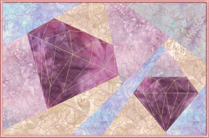 two diamonds stipple quilting