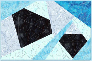 two diamonds with star quilting
