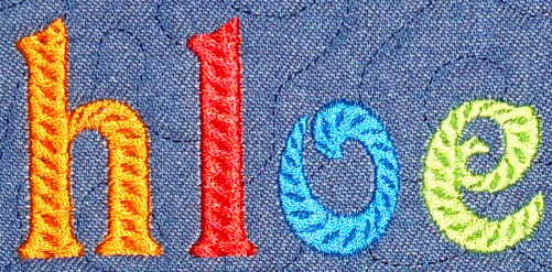 decorative alphabet - lowercase stitched