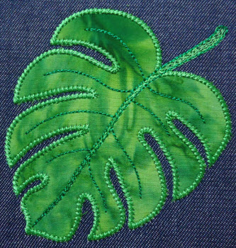 monster leaf applique