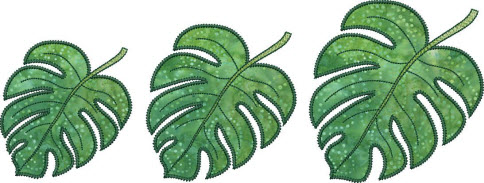 monster leaf applique designs