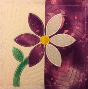 summer flower stitched