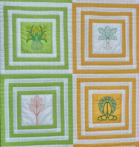 log block window quilt - example