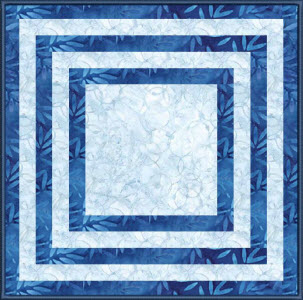 log block window square satin edge