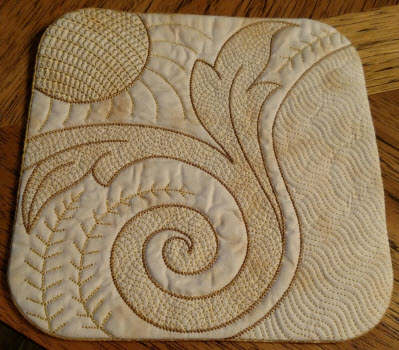 blackwork decorative pot holder