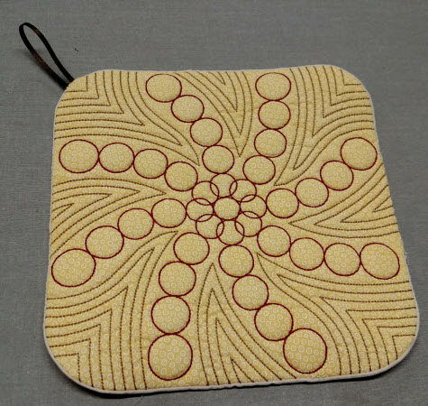 decorative embroidery trivet potholder