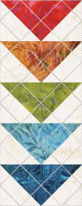 5 flying geese sashing panel