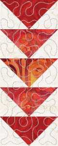 5 flying geese sashing panel