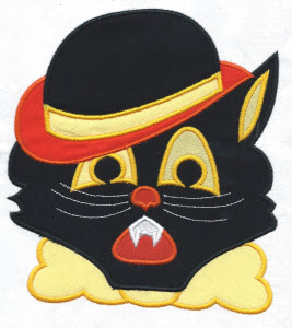scary cat applique