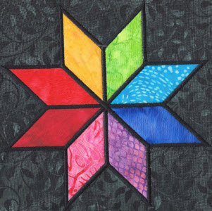 8 point star applique in the hoop bonus