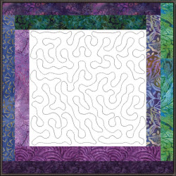 log cabin square partial quilting