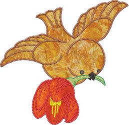 applique spring bird