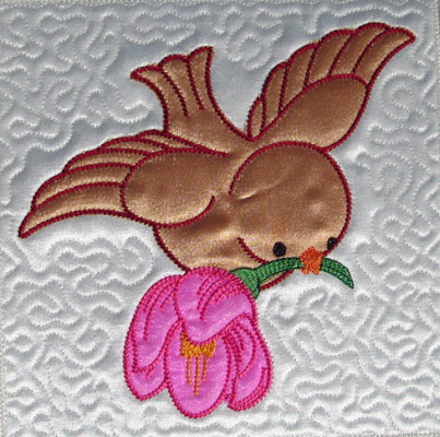 applique spring bird