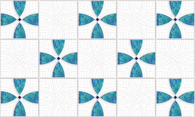 flowering snowball quilt example