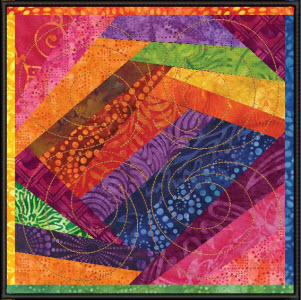 crumb square quilt in  the hoop crazy patch