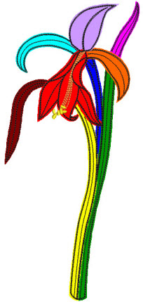 raw edge applique flower