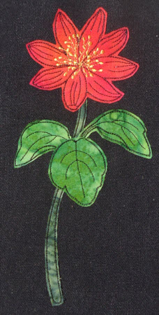 raw edge applique design - flower