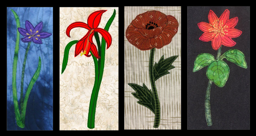 raw edge applique designs flowers