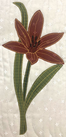 raw edge applique flower