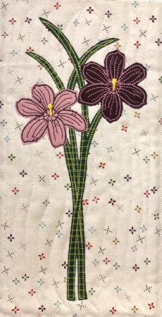 raw edge applique flower