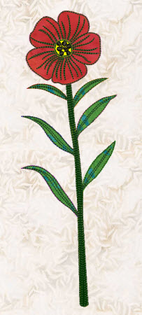 raw edge applique flowers