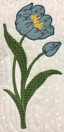 raw edge applique flowers