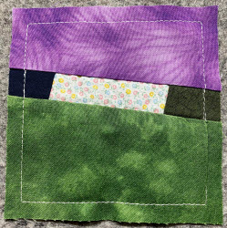 scrappy wonky quilt square