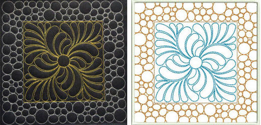 pebble quilting window square