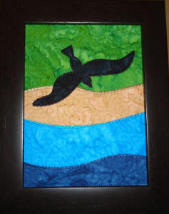 applique quilt scape mini quilt