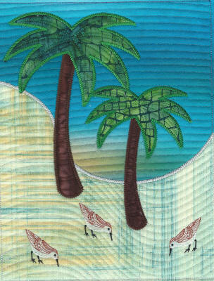 applique palm trees quilt scapes