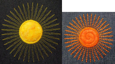 applique sun design
