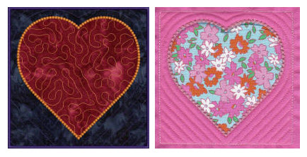 heart applique square in the hoop