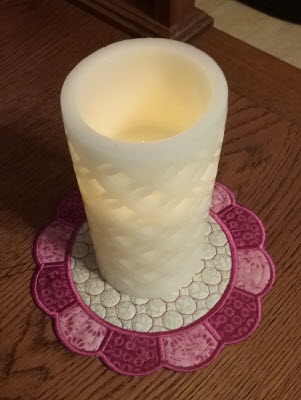 dresden freestanding flower candle mat