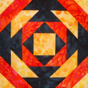 pieced pineapple quilt square