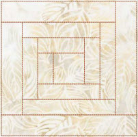 filler quilting  log cabin square