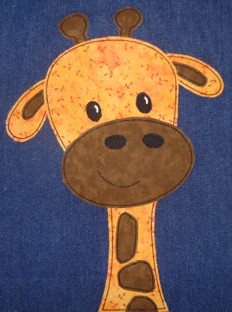 raw edge applique design ginny giraffe