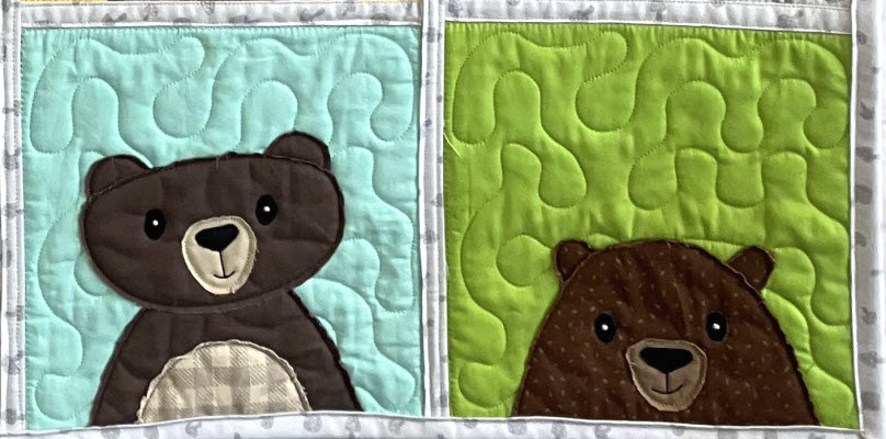 raw edge applique bears