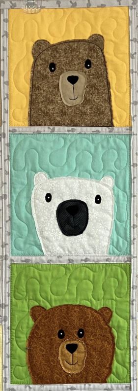 bear raw edge applique project